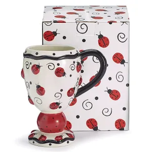 Lovely Ladybug Cappuccino Coffee Mug