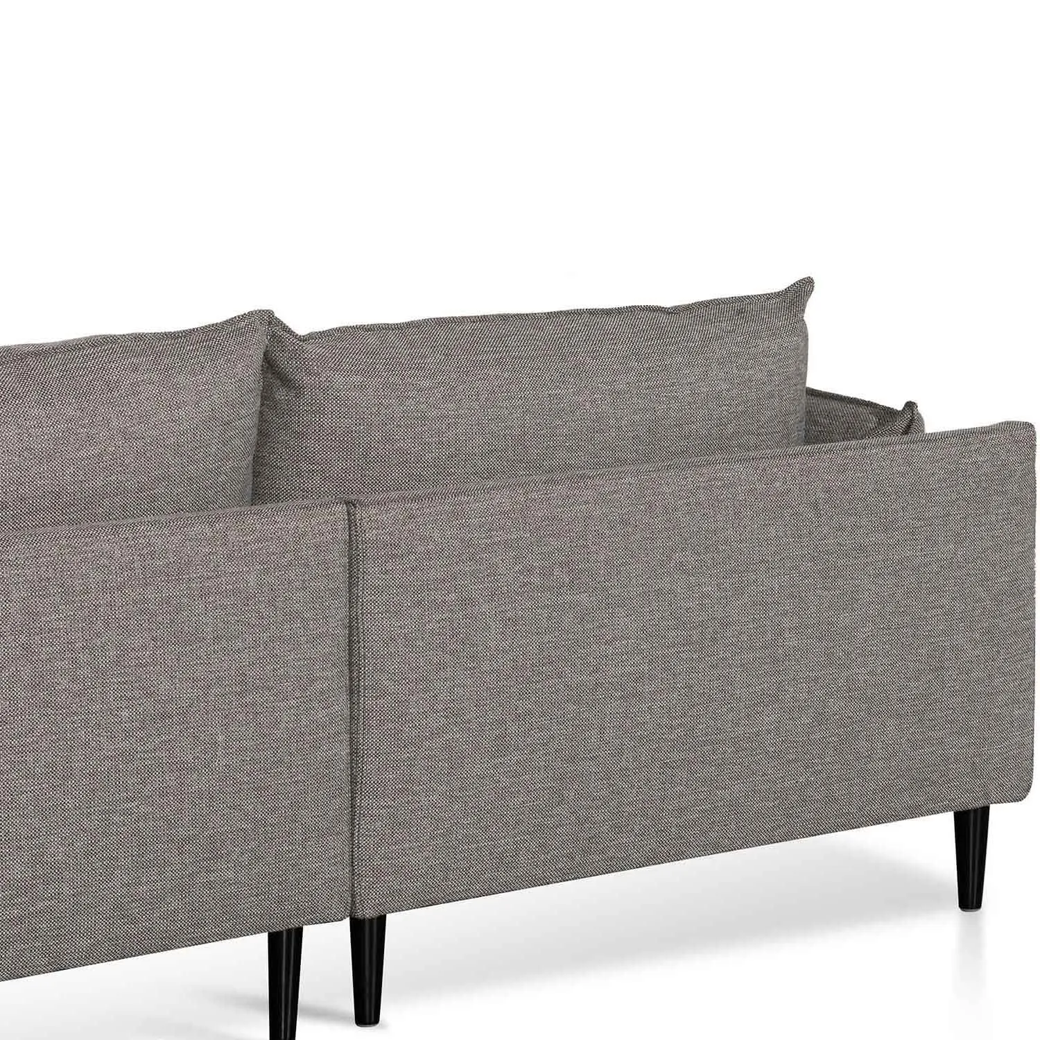 Lucio 4 Seater Left Chaise Fabric Sofa - Graphite Grey