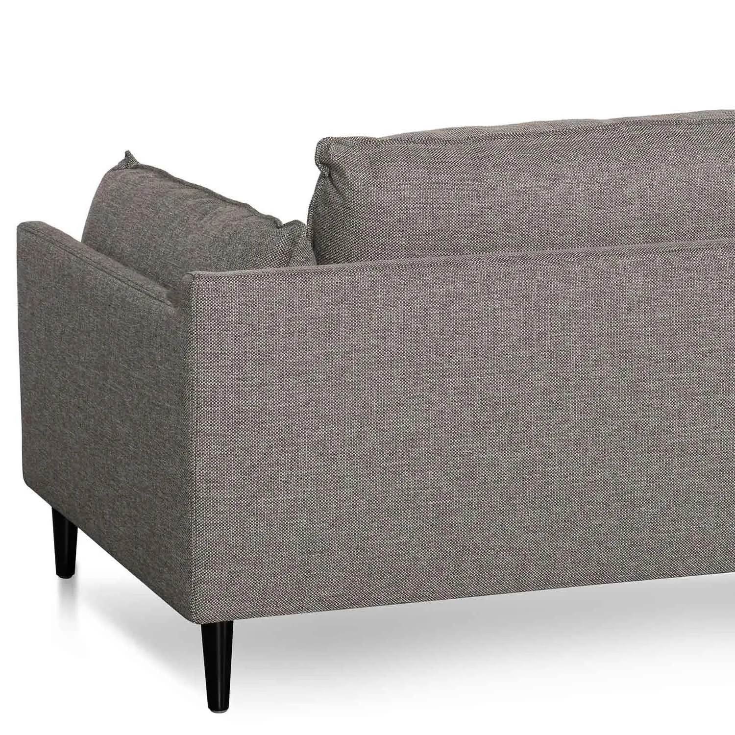 Lucio 4 Seater Left Chaise Fabric Sofa - Graphite Grey