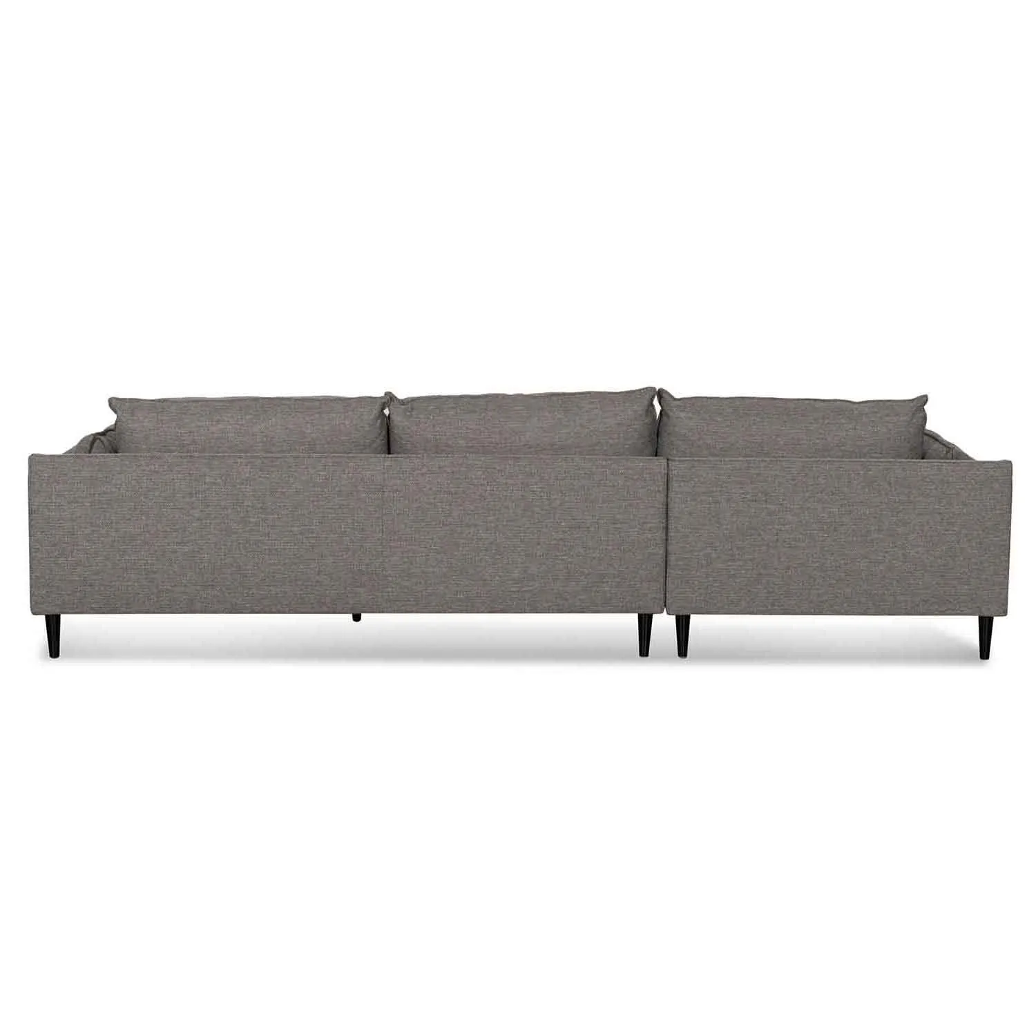 Lucio 4 Seater Left Chaise Fabric Sofa - Graphite Grey