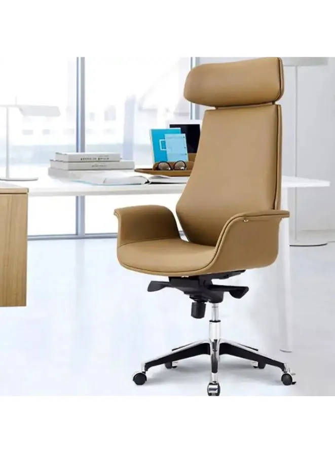 Luxury Swivel Leather Executive Office Chair | Ergonomic High Back Computer Furniture