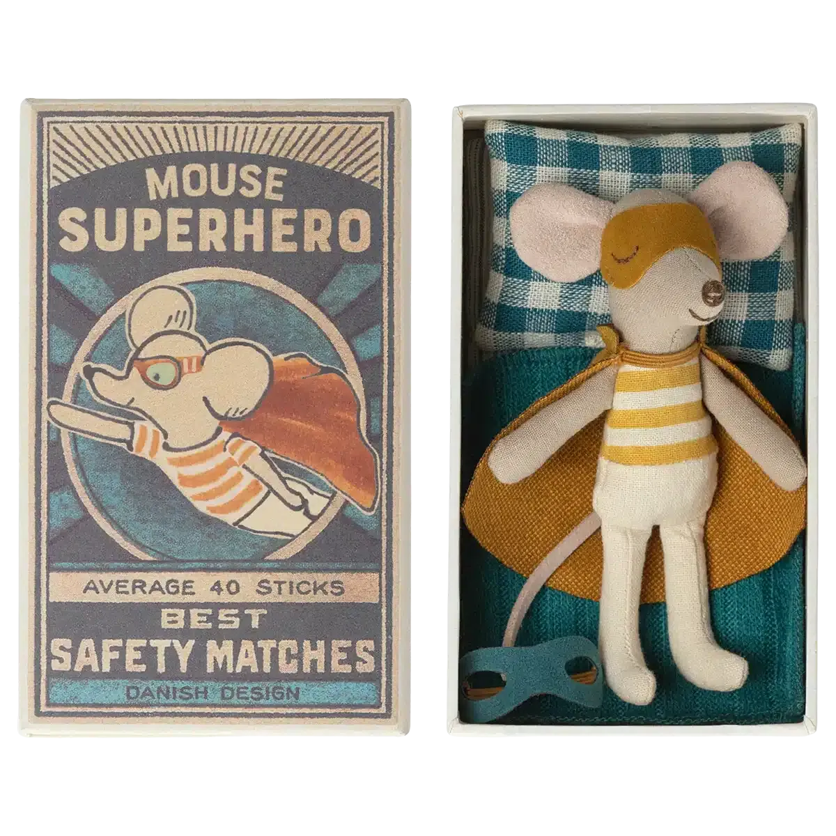 Maileg - Superhero mouse in matchbox - little brother