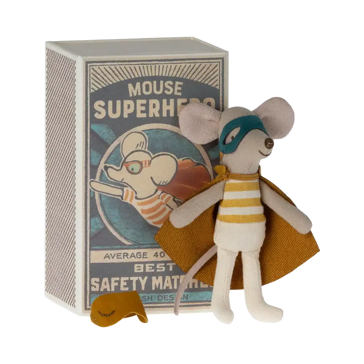 Maileg - Superhero mouse in matchbox - little brother