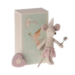 Maileg - Tooth Fairy little sister mouse with matchbox