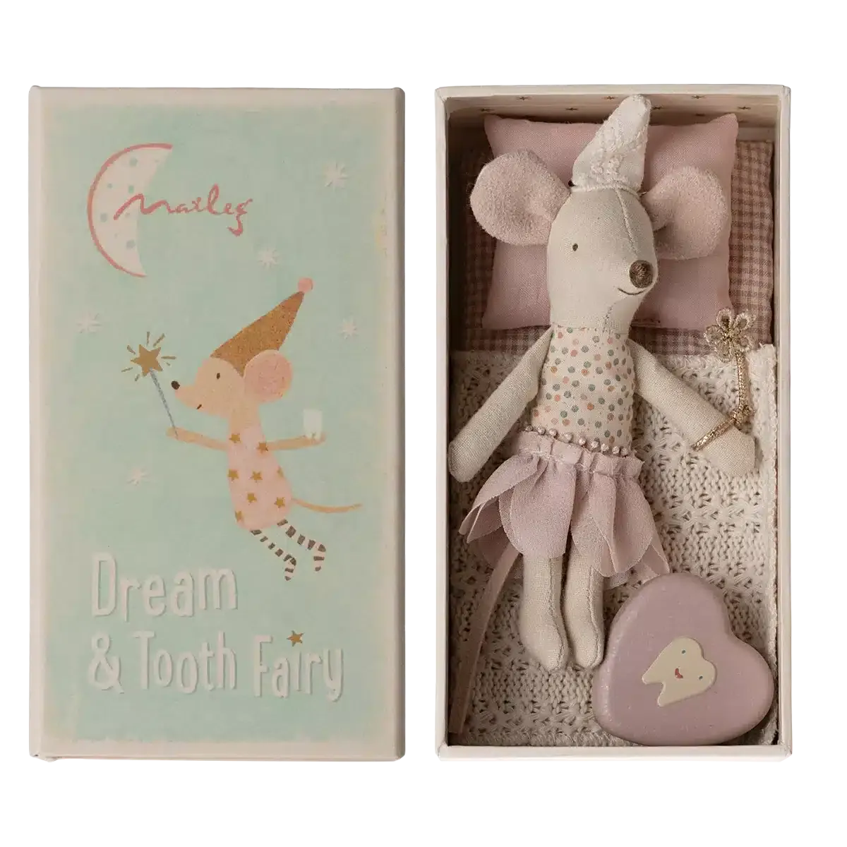 Maileg - Tooth Fairy little sister mouse with matchbox