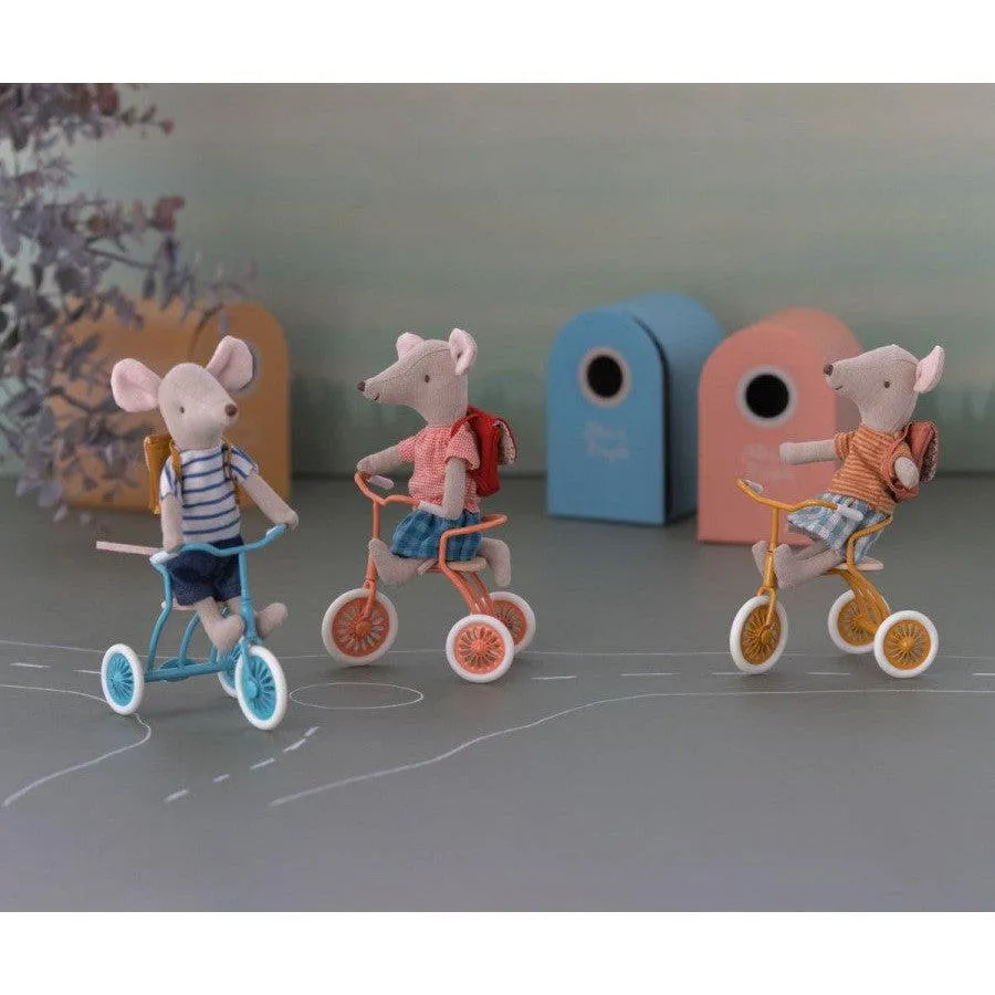 Maileg - Tricycle big sister mouse with bag