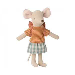 Maileg - Tricycle big sister mouse with bag