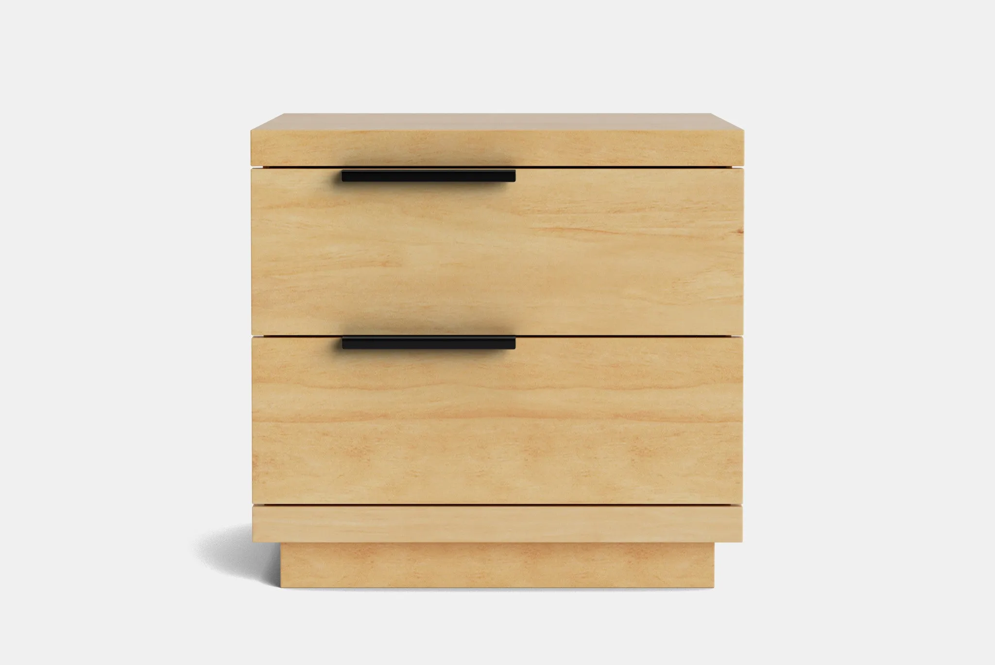 McKenzie 2 Drawer Bedside Table - Pine