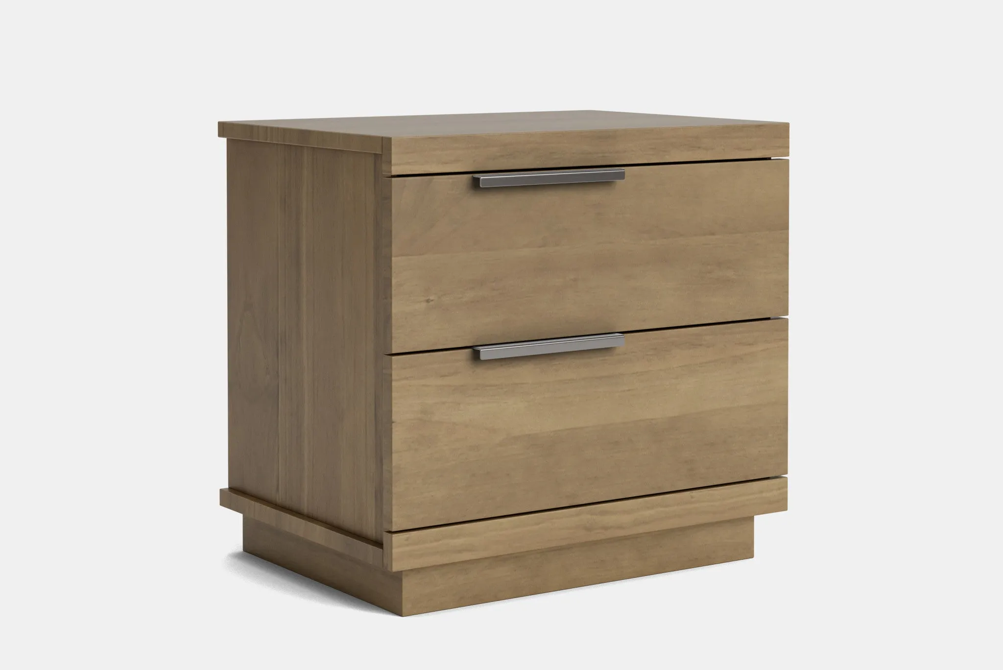 McKenzie 2 Drawer Bedside Table - Pine