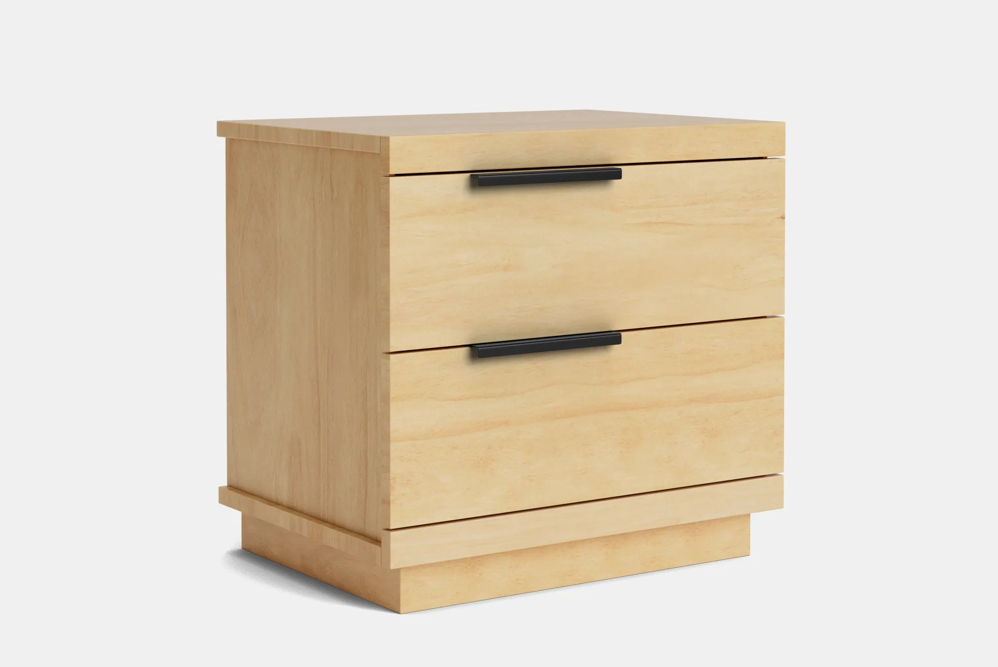 McKenzie 2 Drawer Bedside Table - Pine