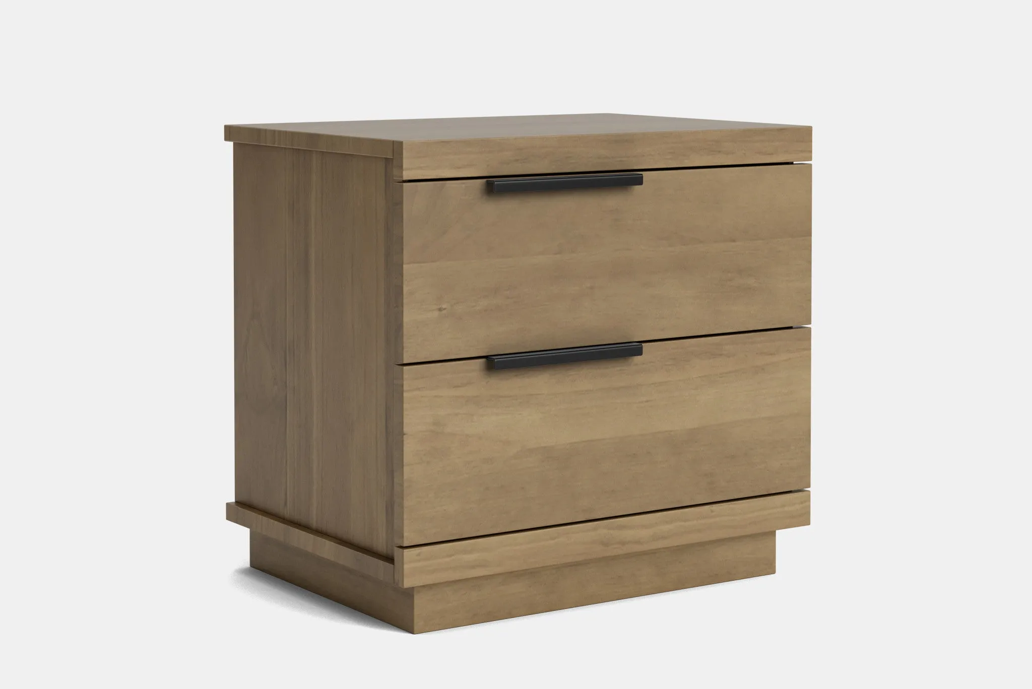 McKenzie 2 Drawer Bedside Table - Pine