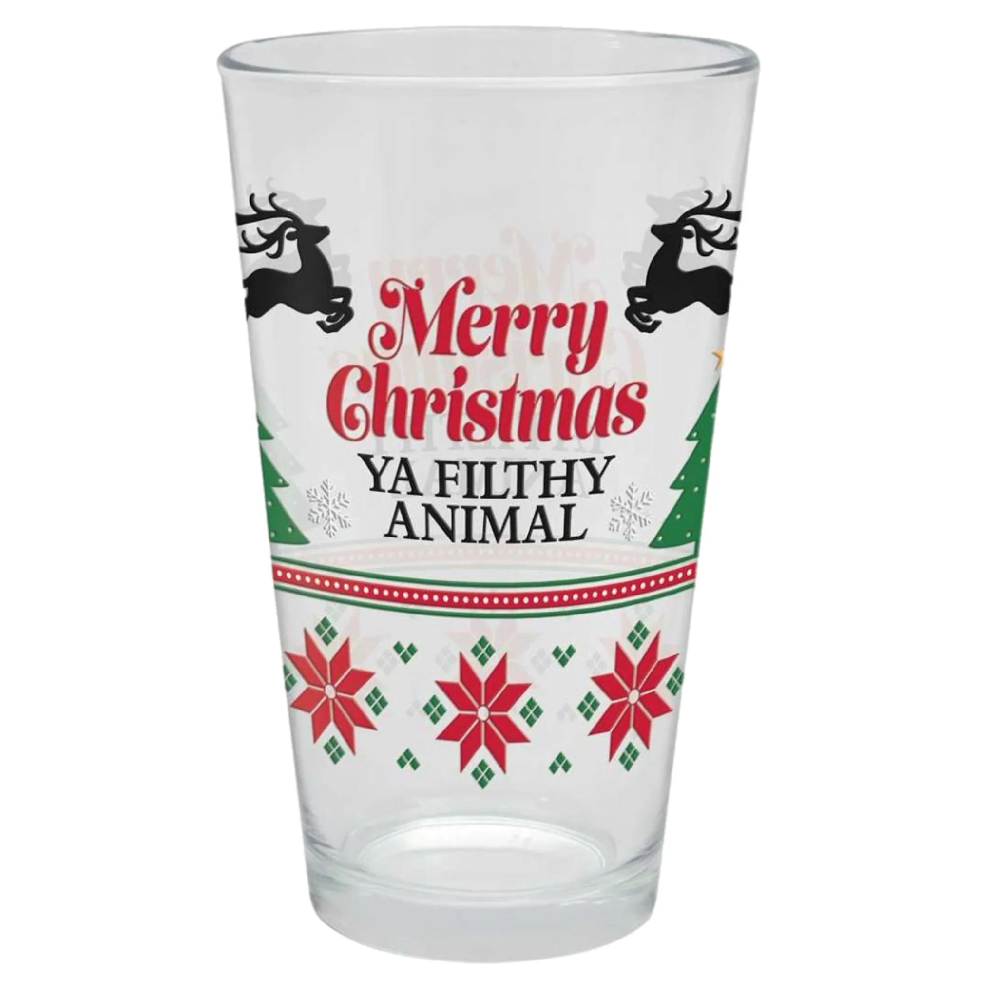 Merry Christmas Ya Filthy Animal Pint Glass