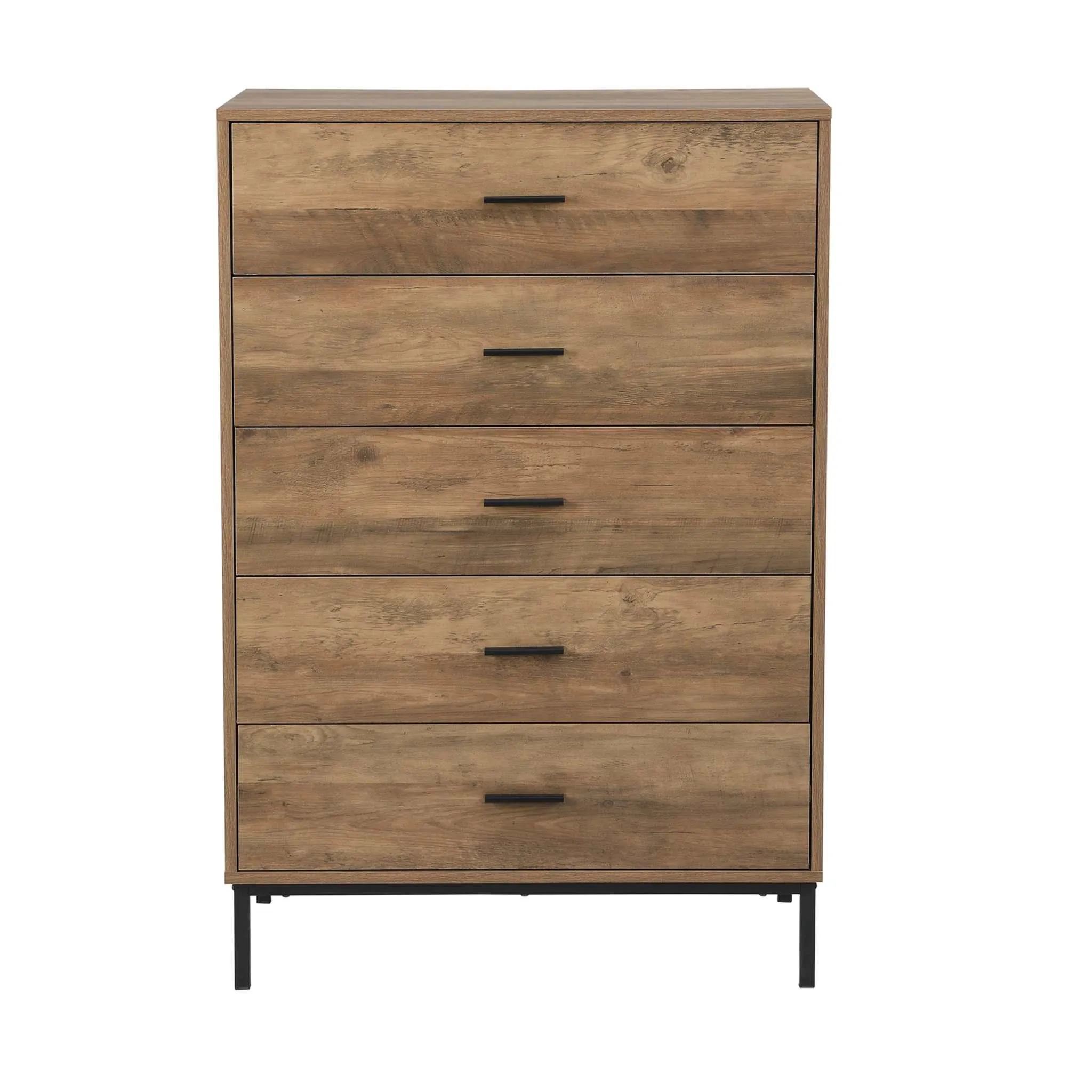 MerryLuk Bronx Chest of 5 Drawers Dresser and Nightstand Set