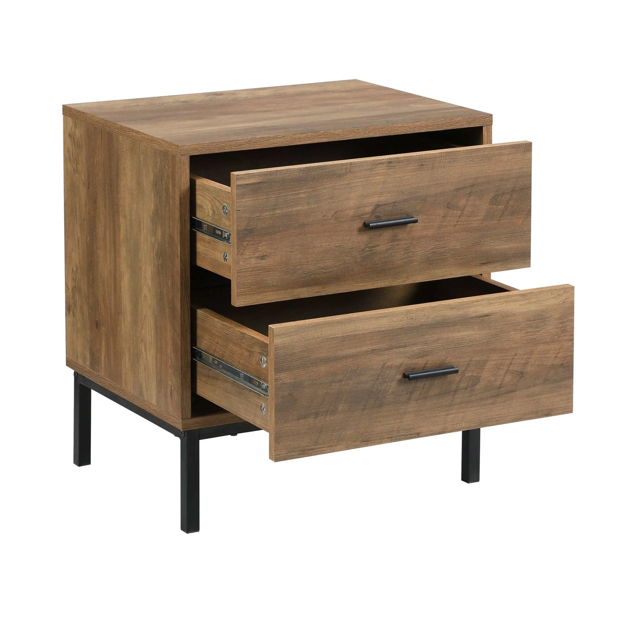 MerryLuk Bronx Chest of 5 Drawers Dresser and Nightstand Set