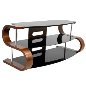 Metro 120 Contemporary TV Stand in Birch and Black by LumiSource