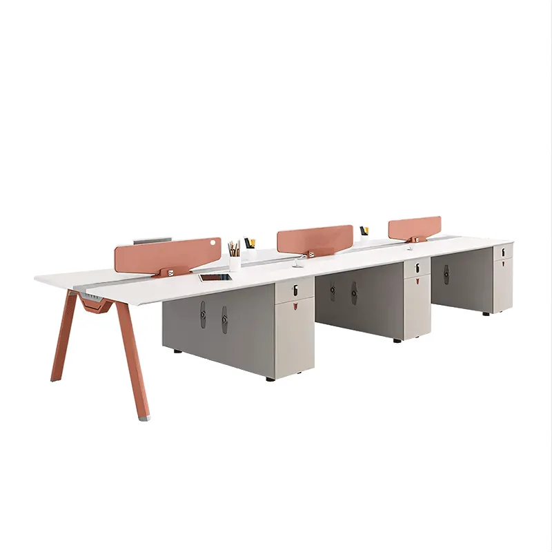 Modern Staff Office Seating Set with Screen Partitio,Multiple seating