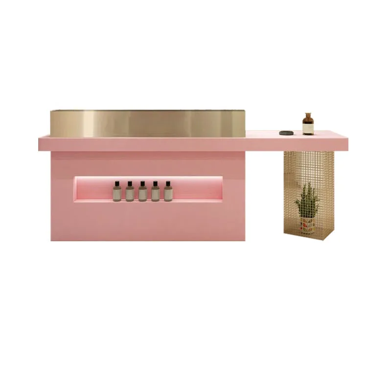 Modern Stylish Reception Cashier Counter with High Storage and Drawers