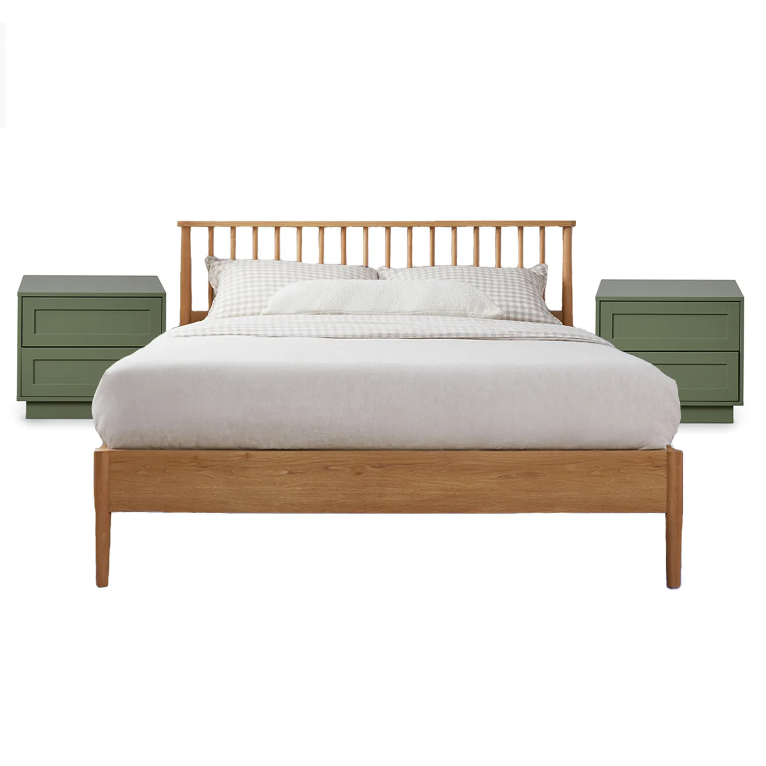 Napier Natural   Eros Green Three Piece Bedroom Set