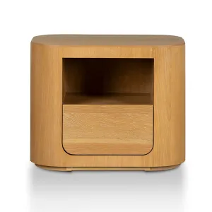 Navin Bedside Table - Dusty Oak