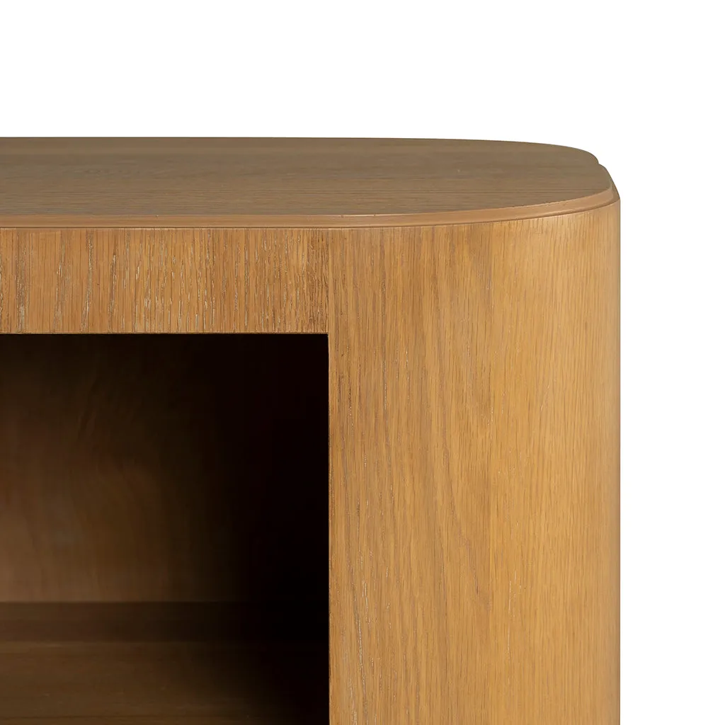 Navin Bedside Table - Dusty Oak