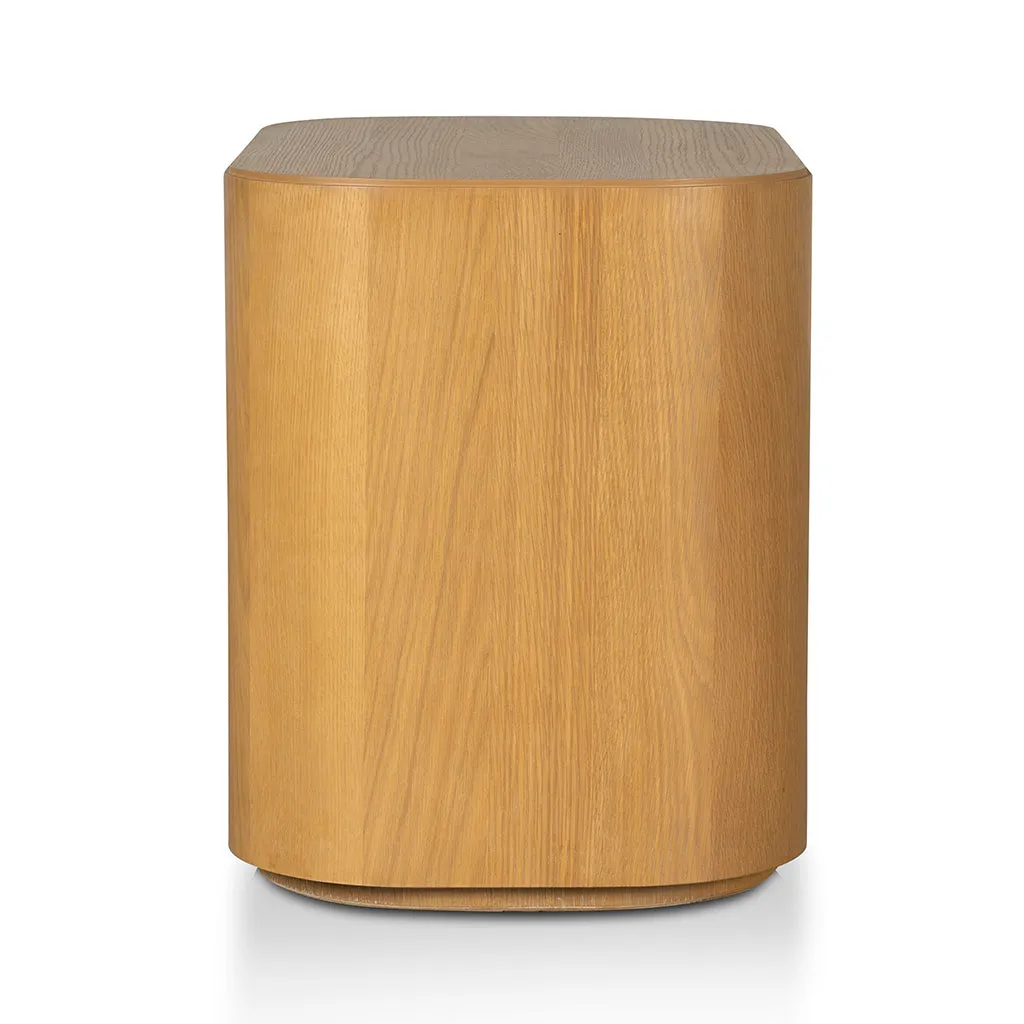 Navin Bedside Table - Dusty Oak