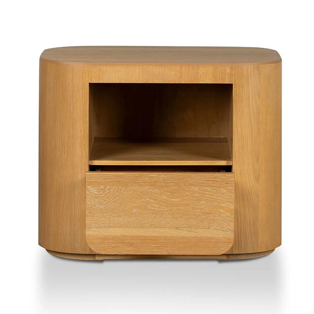 Navin Bedside Table - Dusty Oak