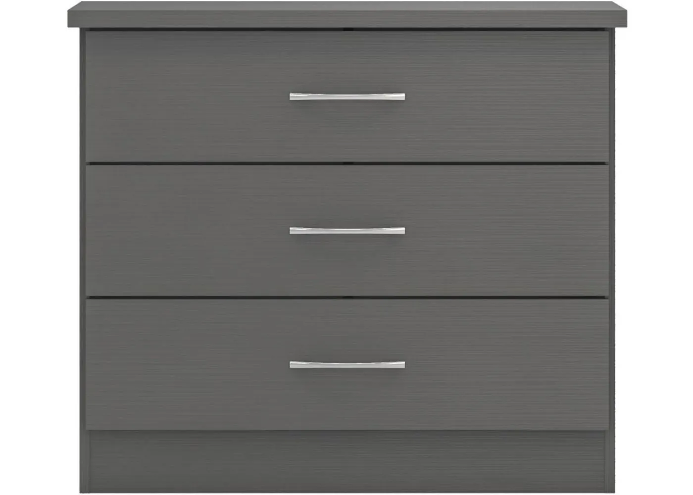 Nevada 3D Effect Grey 3 Piece Bedroom Furniture Set inc. 3-Drawer Chest by Wholesale Beds & Furniture