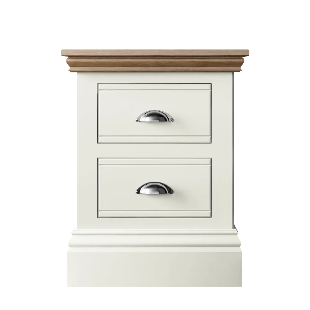 New England Painted 2 Drawer Bedside