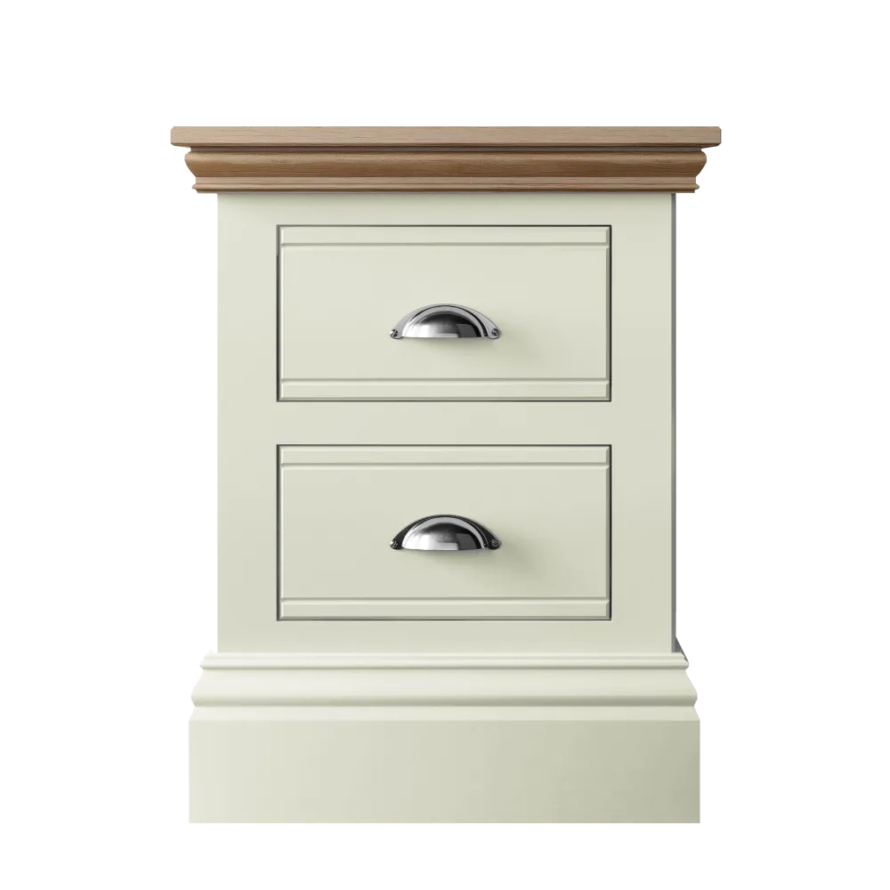 New England Painted 2 Drawer Bedside