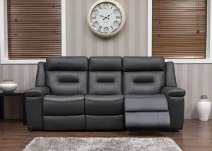 Osbourne Full Leather Sofa Range by SofaHouse - 3 2 1 Suite - Dark Grey