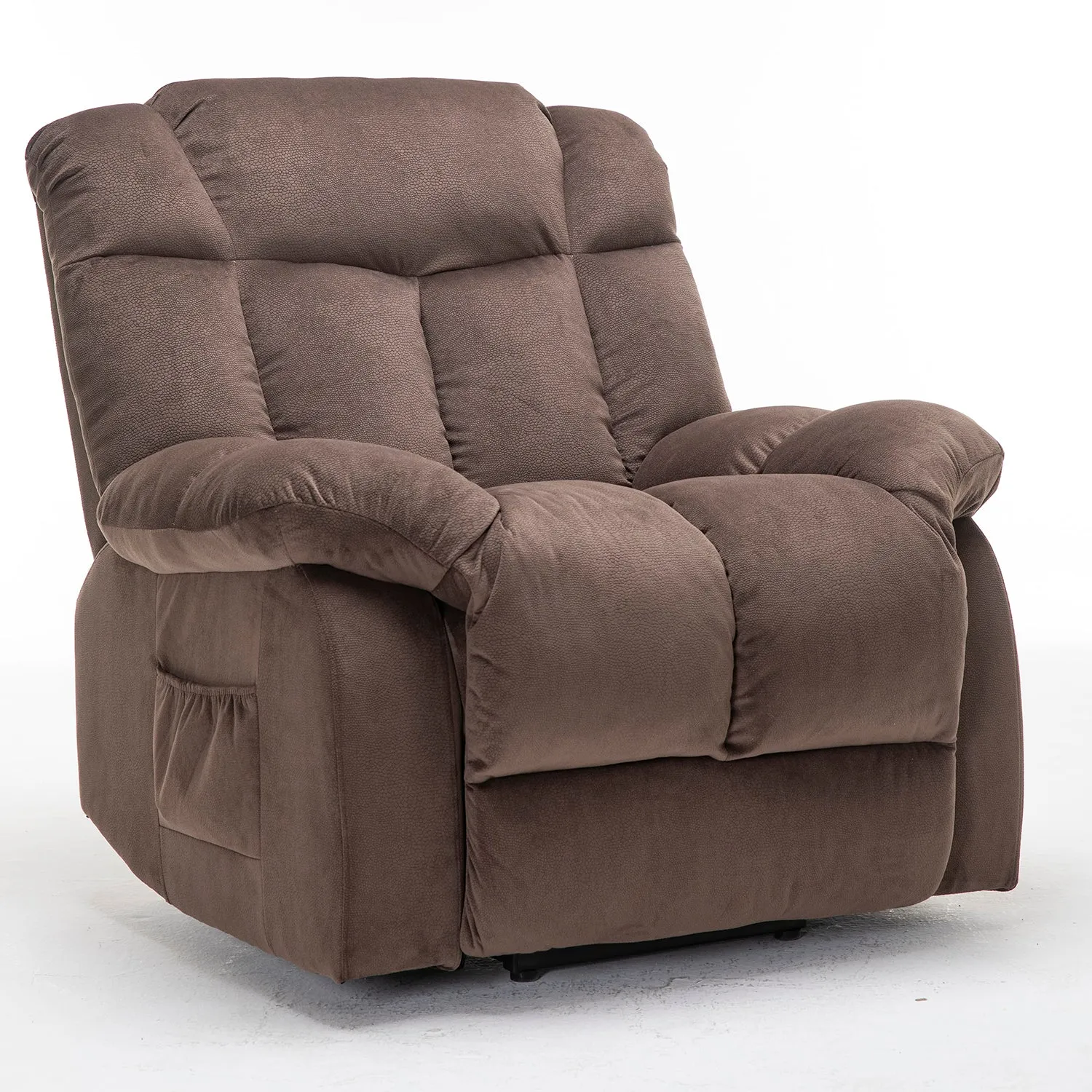 Power Lift Recliner Chair for Elderly- Heavy Duty and Safety Motion Reclining Mechanism-Fabric Sofa Living Room Chair, Coffee