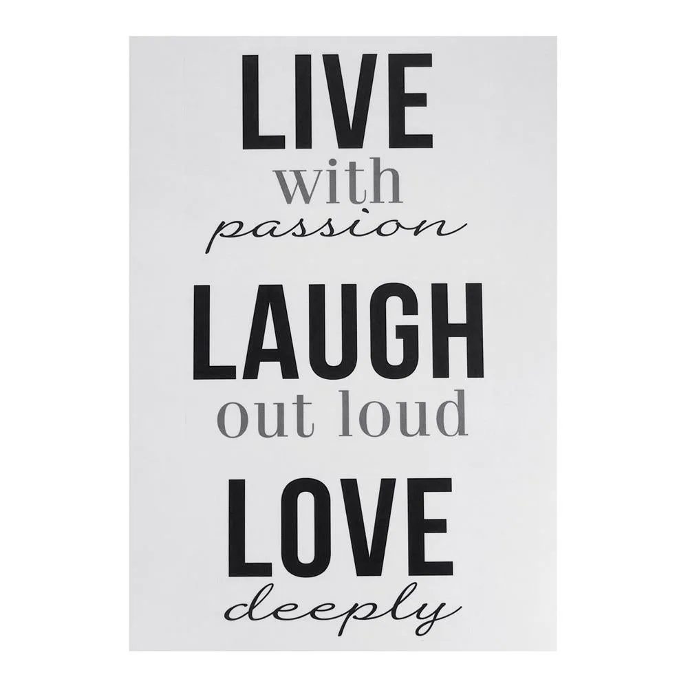 "Live, Laugh, Love" Quotes Wall Art Sticker, 12-Inch