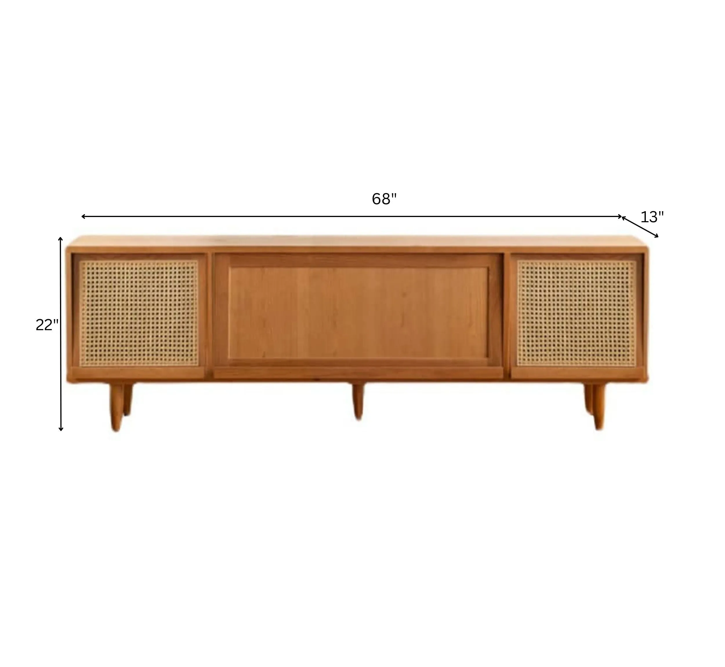 Rib Wooden 6FT TV Console