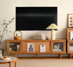 Rib Wooden 6FT TV Console