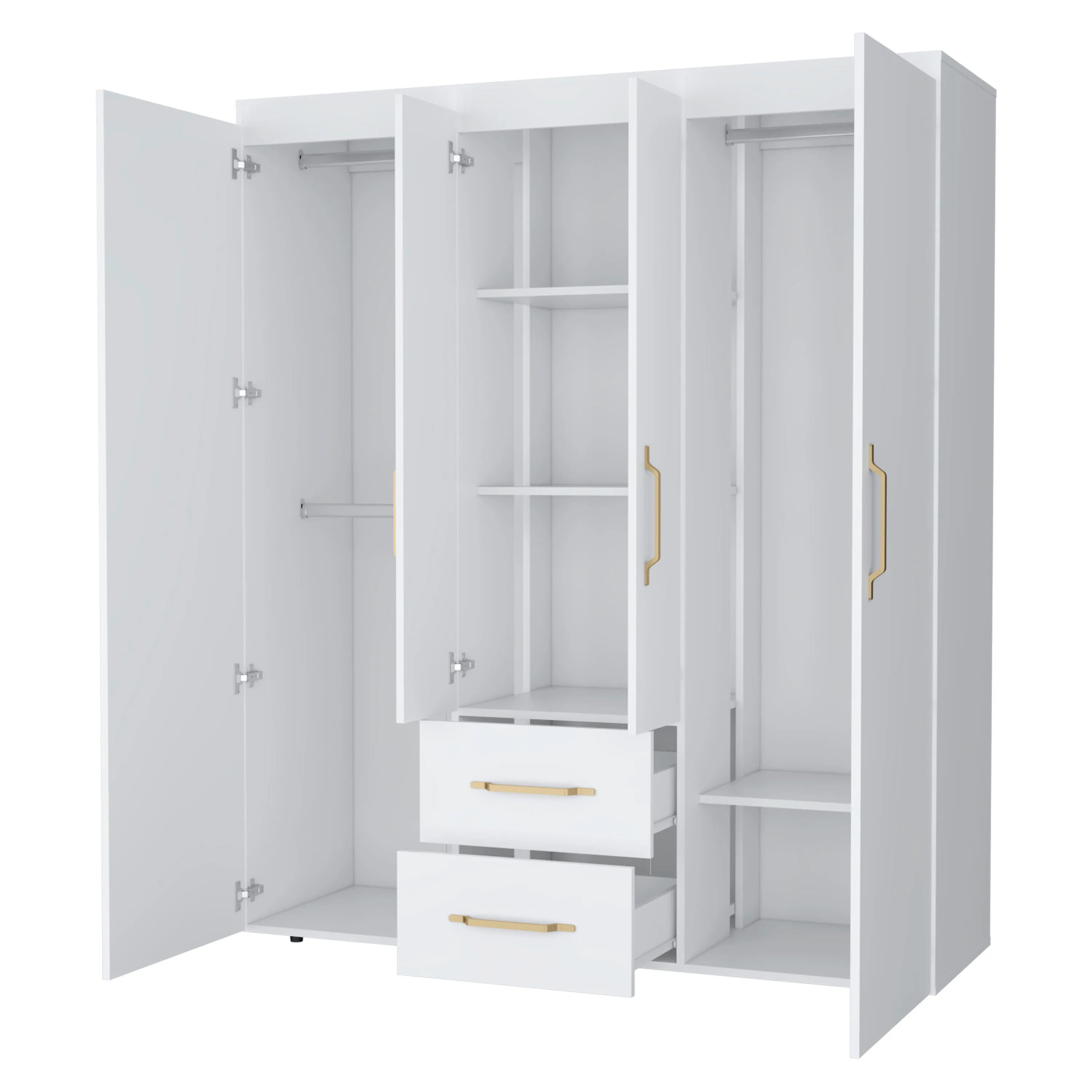 Riley All-In-One 2-Door Armoire White