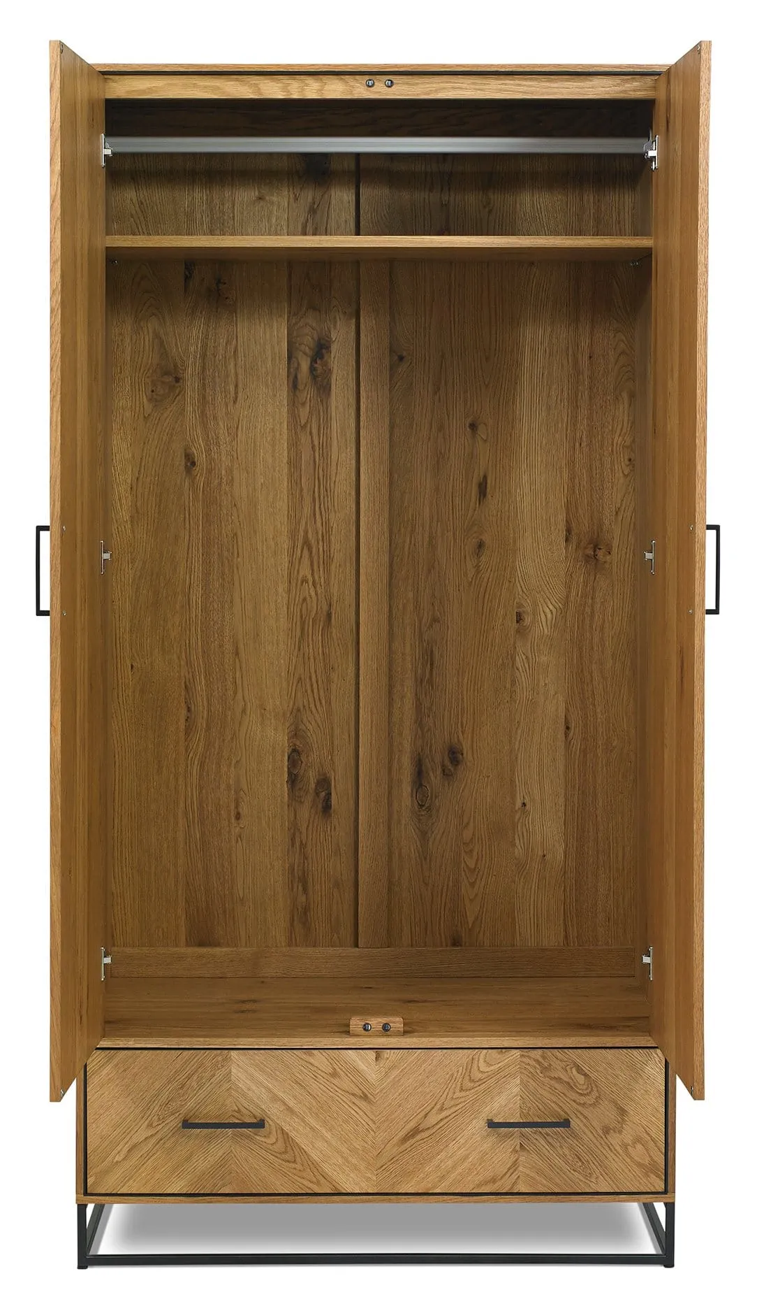 Riva Rustic Oak Double Wardrobe