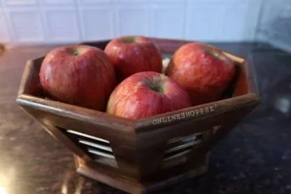 Rose Wood Tableware Wood Fruit & Vegetable Basket  (Brown)