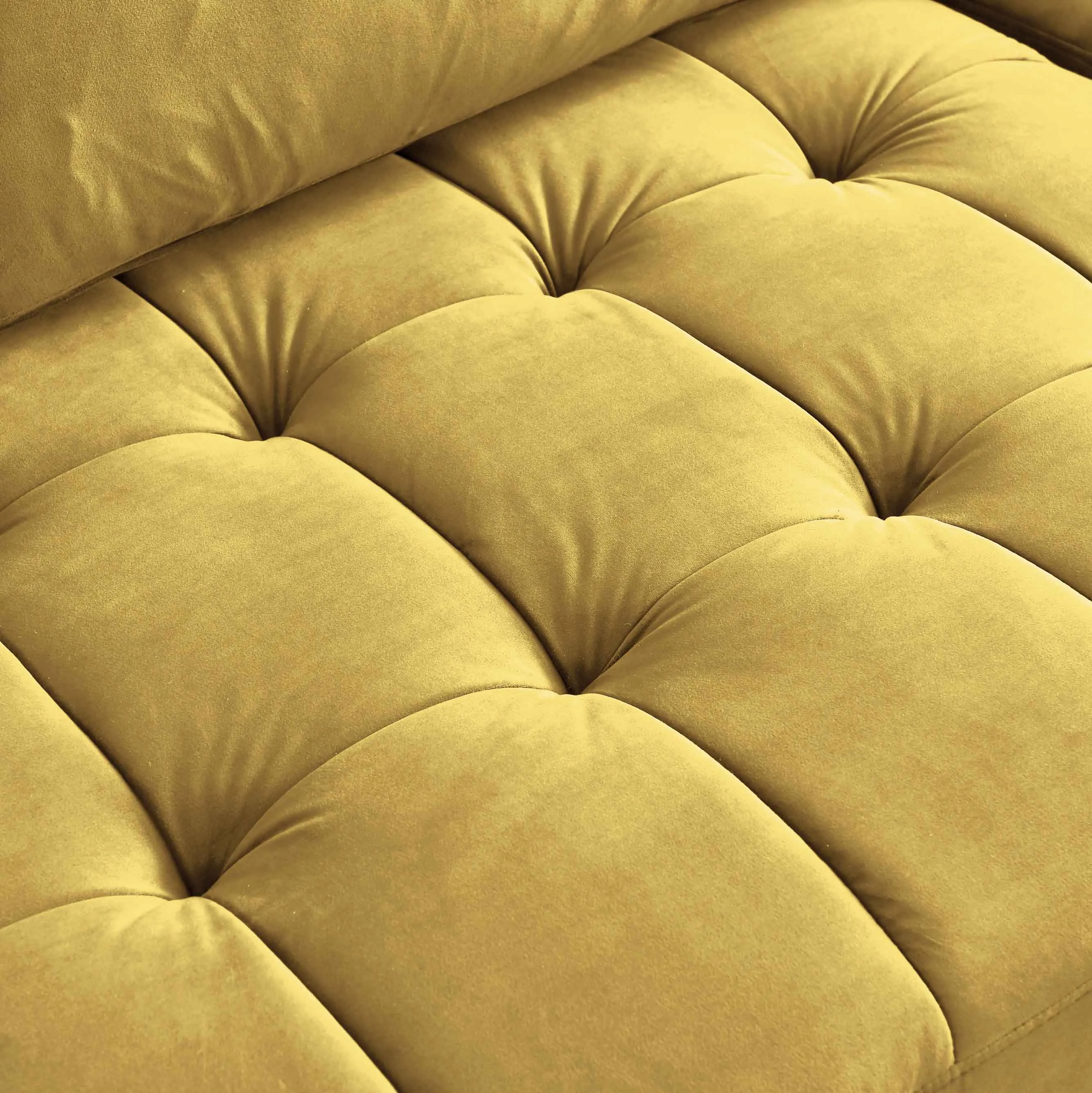 Rubeza Scott 4 Seater Right Hand Facing Chaise End Corner Sofa - Posh Gold