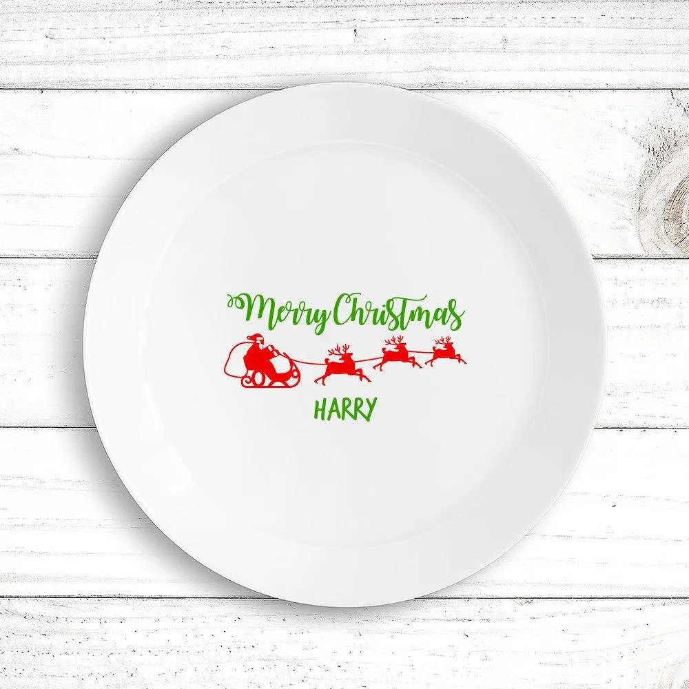 Santa Sleigh Kids' Plate