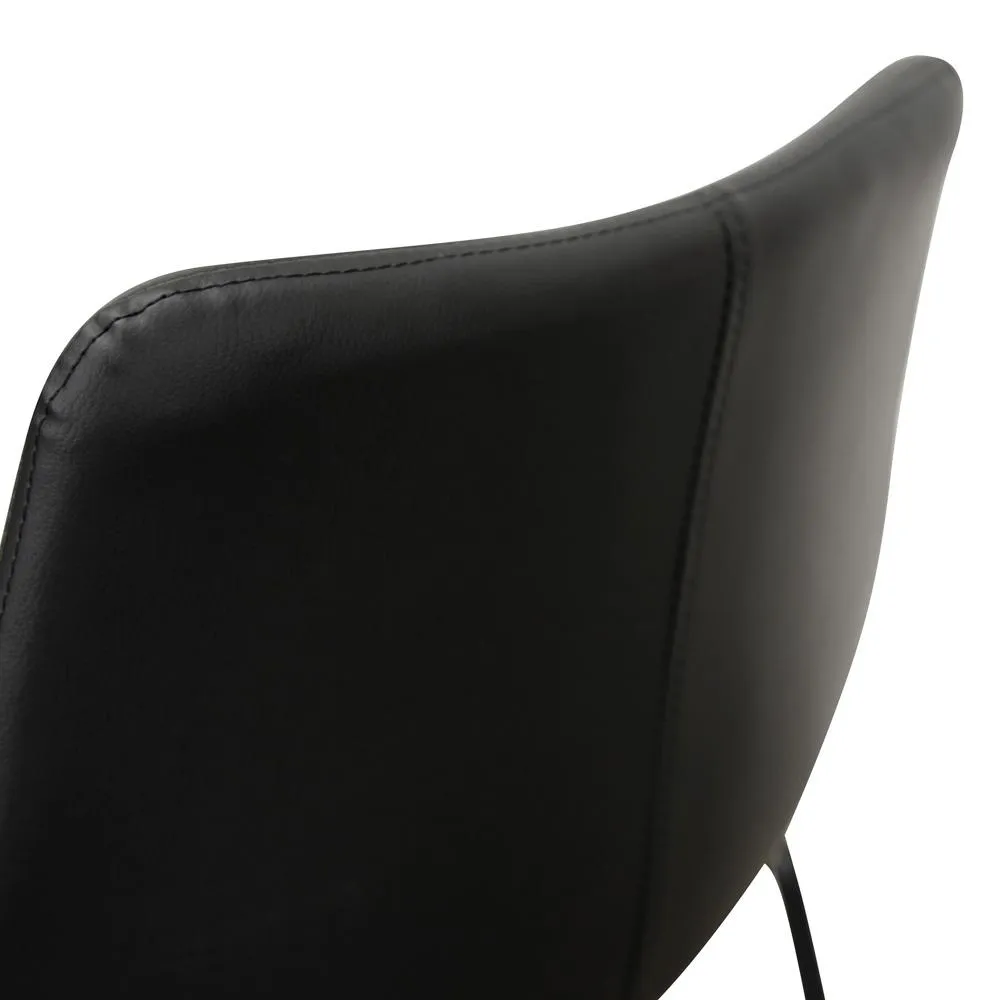 Set of 2 - Darcy Dining Chair - Black PU