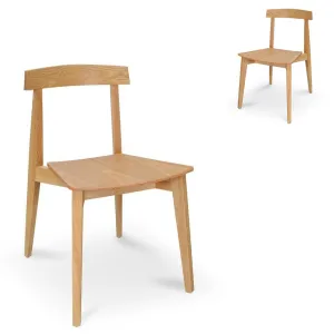 Set of 2 - Jira Wood Dining Chair - Natural