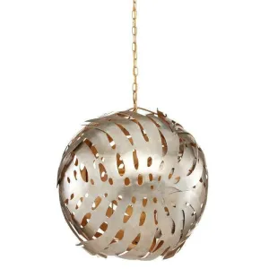 Silver Leaf Gold Leaf Elder Orb Chandelier