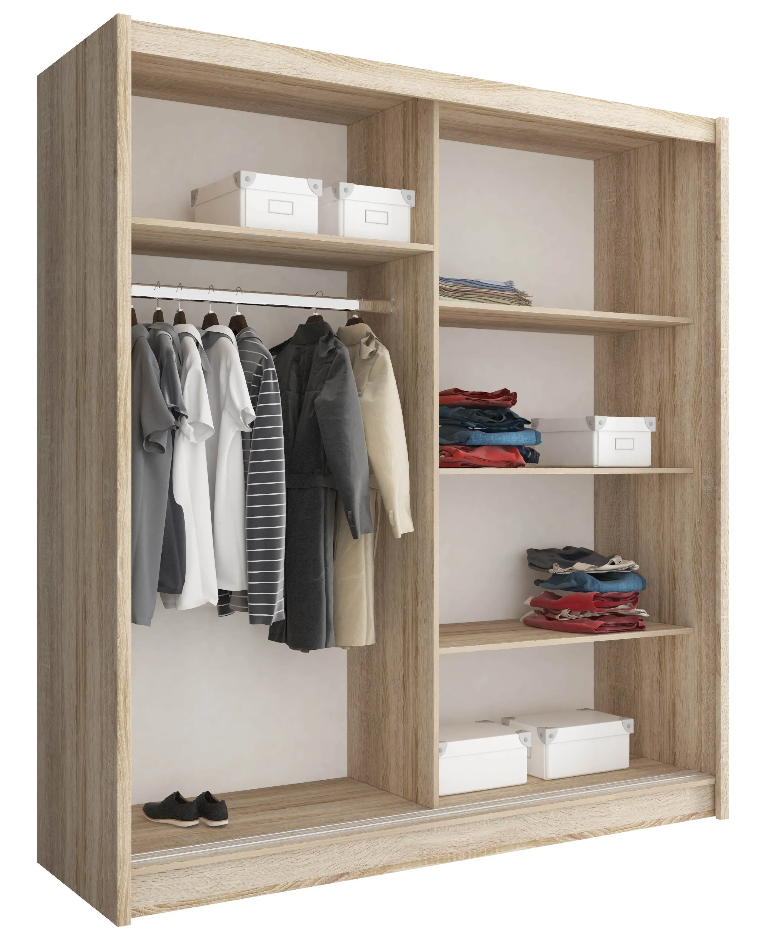 SLIDING DOOR WARDROBE MAJA I 180CM SONOMA