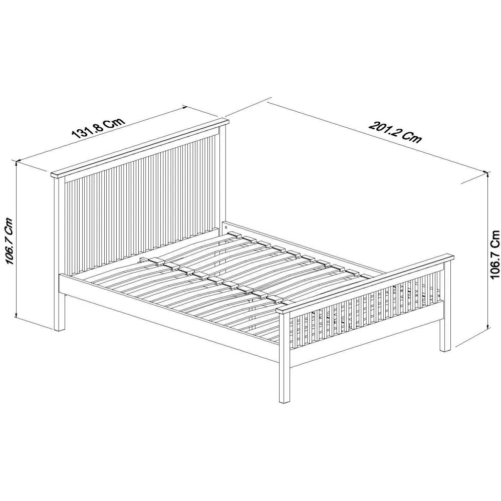 Small double 4' Atlanta bedstead