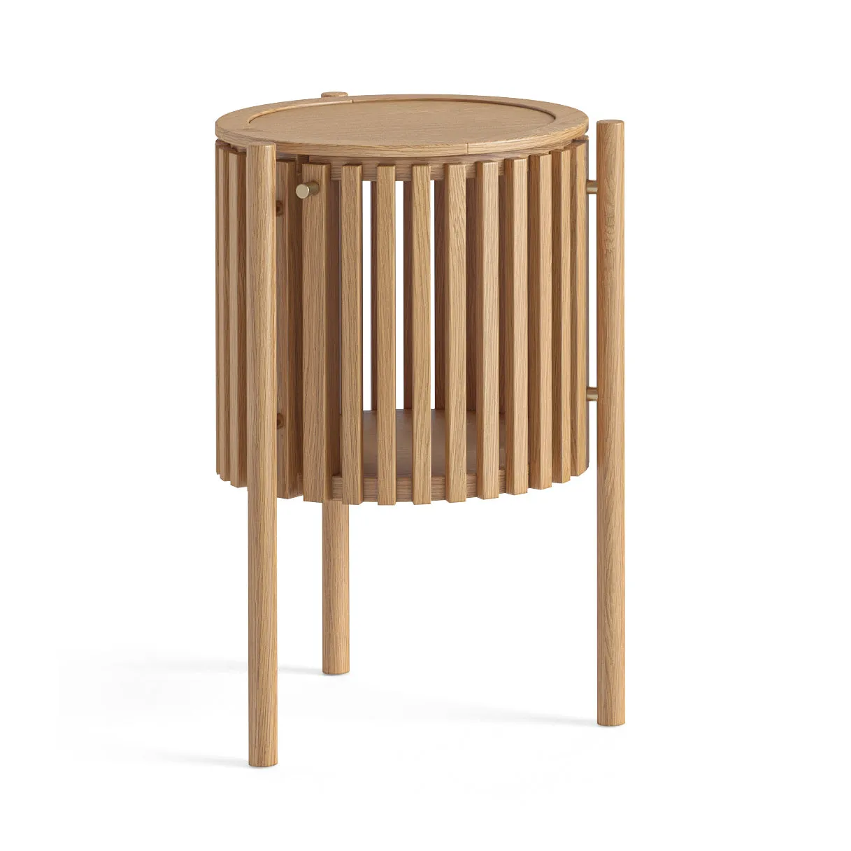 Soho Oak Story Side Table With Door