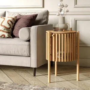 Soho Oak Story Side Table With Door