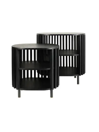 Swedish Elegance: Black Exclusive Bedside Table - Swedish Elegance