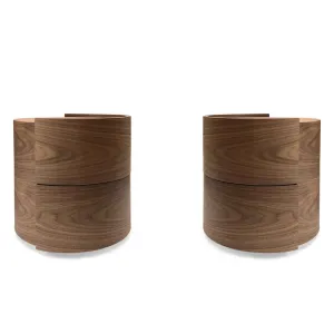 Tommy Franks Dexter Bedside Tables – Walnut – Set of 2