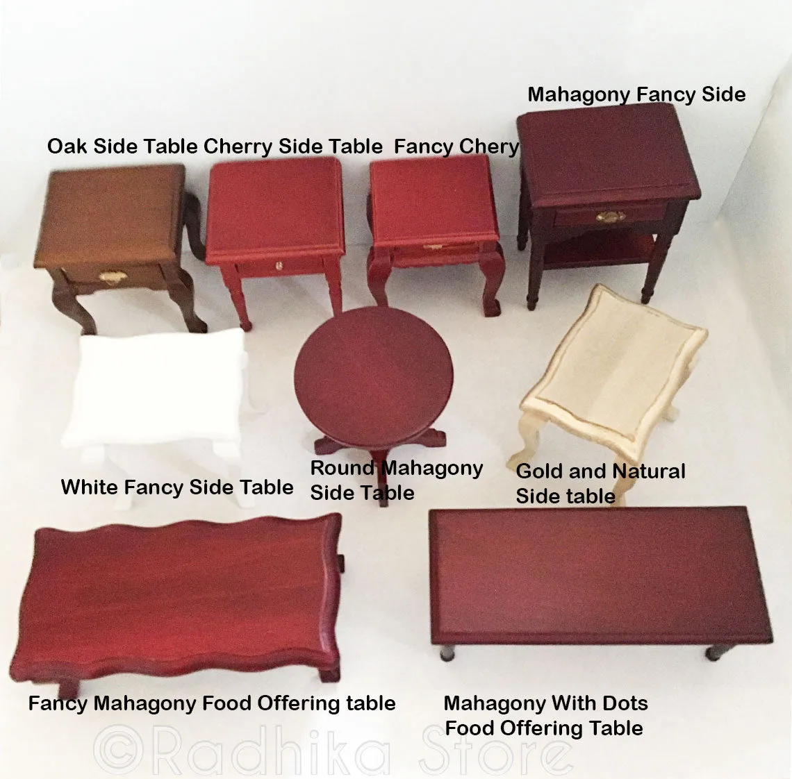 Traditional Long Offering Table- Choose Finish