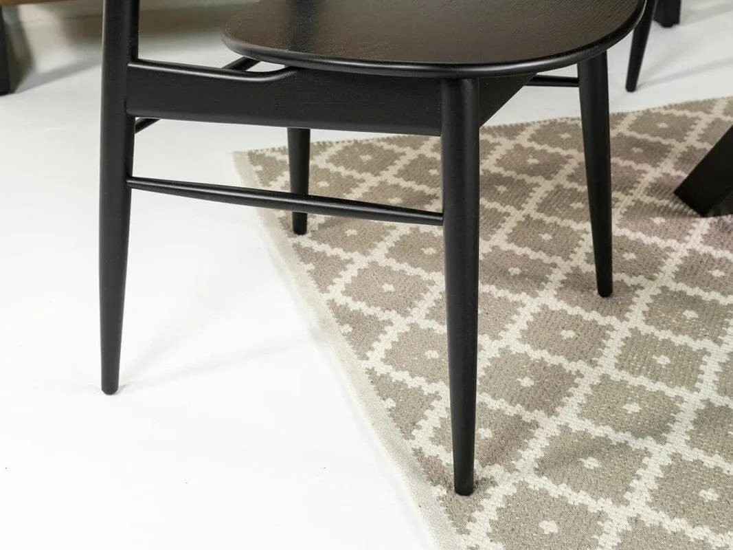 Tulsa Cross Leg Extendable Dining Table (140cm - 180cm) & Gabo Dining Chairs